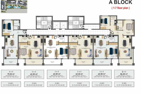 1+1 Wohnung  in Alanya, Antalya, Türkei Nr. 81283 - 3