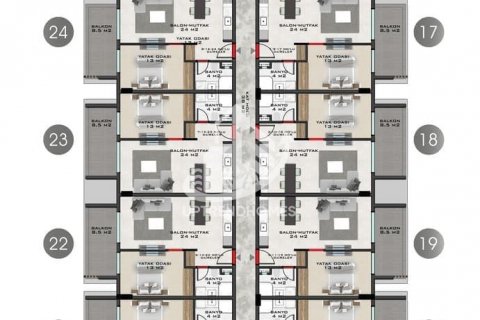 1+1 Wohnung  in Mahmutlar, Antalya, Türkei Nr. 84720 - 21