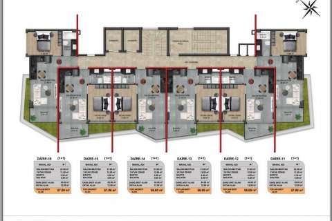 1+1 Bauprojekt  in Aydin, Alanya, Antalya, Türkei Nr. 79675 - 13