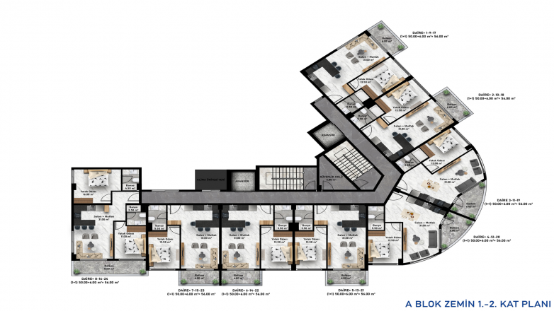 1+1 Wohnung in Moonlight Blue Residence, Avsallar, Antalya, Türkei Nr. 84612