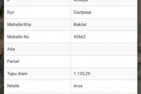 Land  in Gazipasa, Antalya, Türkei Nr. 81329 - 3