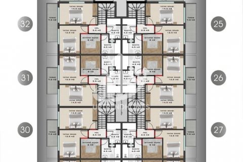 1+1 Wohnung  in Mahmutlar, Antalya, Türkei Nr. 84720 - 23