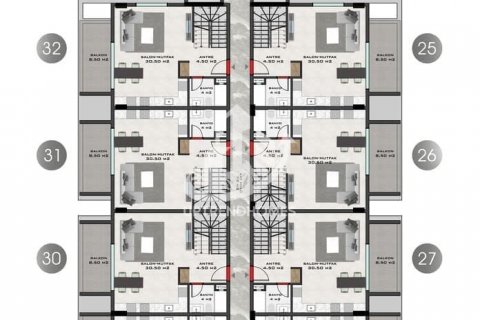 1+1 Wohnung  in Mahmutlar, Antalya, Türkei Nr. 84720 - 22