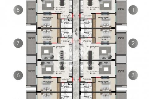 1+1 Wohnung  in Mahmutlar, Antalya, Türkei Nr. 84720 - 19