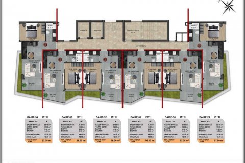 1+1 Bauprojekt  in Aydin, Alanya, Antalya, Türkei Nr. 79675 - 16