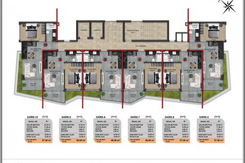 1+1 Bauprojekt  in Aydin, Alanya, Antalya, Türkei Nr. 79675 - 12