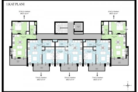 1+1 Wohnung  in Alanya, Antalya, Türkei Nr. 85183 - 8