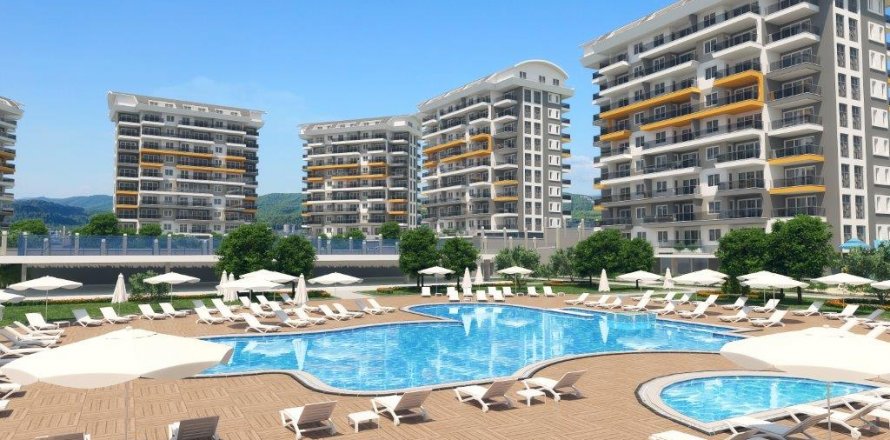 Kompleks s usloviyami otelya i chastnim plyazhem  in Avsallar, Antalya, Turkey No.6292