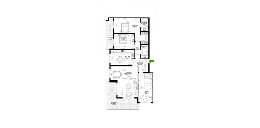 Floor plan «7», 3+1 in building «A» Yekta Kingdom Premium