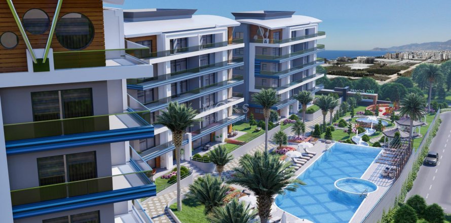 1+0 Apartment in Houses with unique sea views, Alanya, Antalya, Turkey No. 49735
