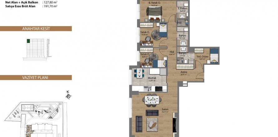 4+1 Apartment in Vera Yaşam project, Istanbul, Turkey No. 49958