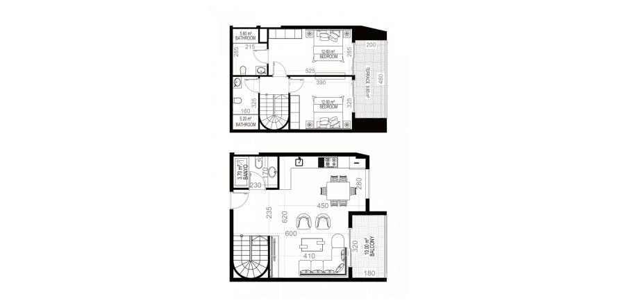 Floor plan «20», 2+1 in Yekta Sungate Residence