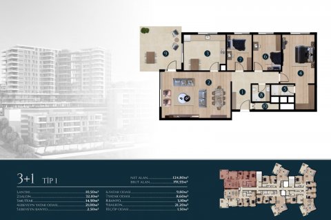 Apartment for sale  in Izmir, Turkey, 3 bedrooms, 144m2, No. 52435 – photo 28