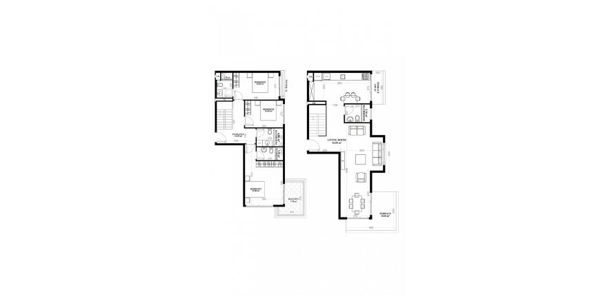 Floor plan «6», 3+1 in building «A» Yekta Blue V Residence