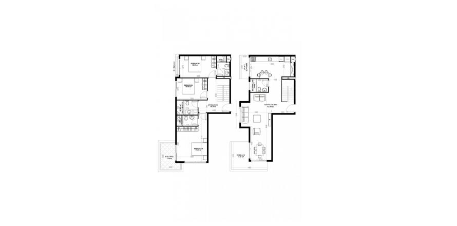 Floor plan «10», 3+1 in building «B» Yekta Blue V Residence