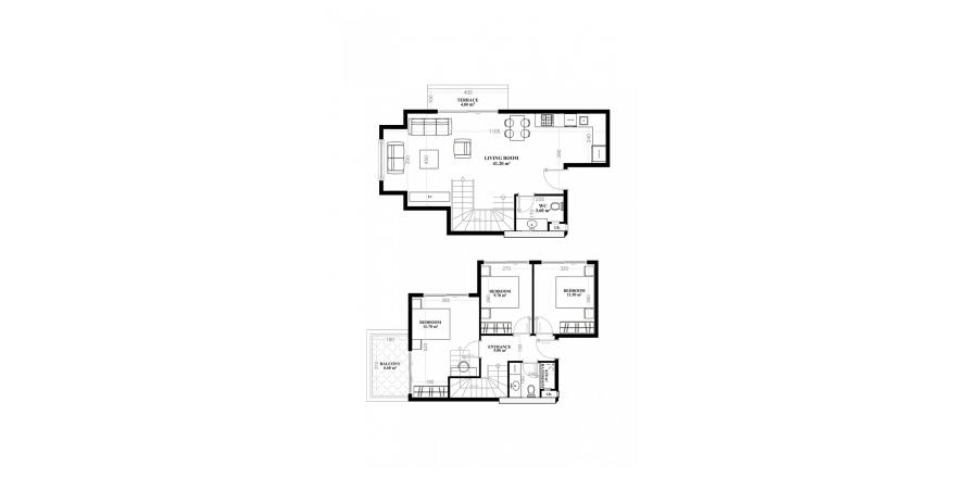 Floor plan «9», 3+1 in building «A» Yekta Blue V Residence