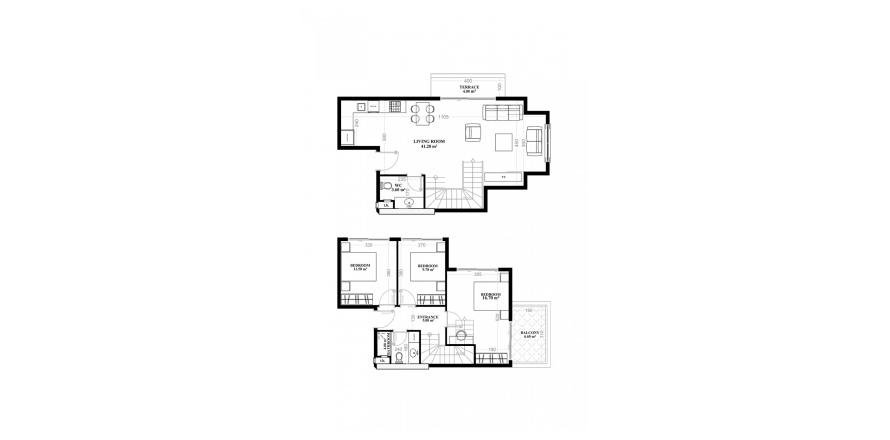 Floor plan «7», 3+1 in building «B» Yekta Blue V Residence