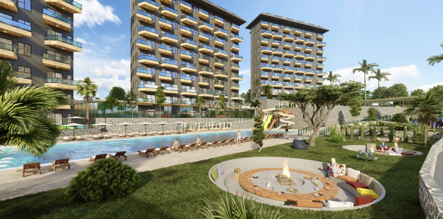 2+1 Apartment in A comfortable and cozy complex on the Mediterranean coast surrounded by dense pine forests, Alanya, Antalya, Turkey No. 53919