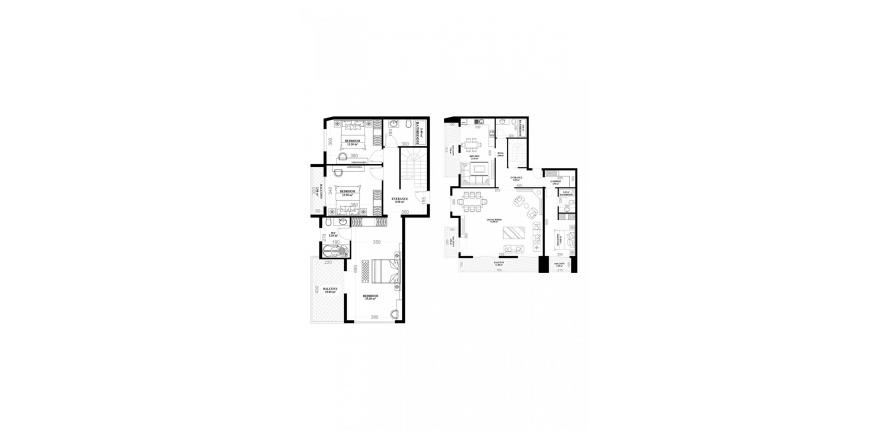 Floor plan «16», 4+2 in YEKTA ALARA CİTY Residence