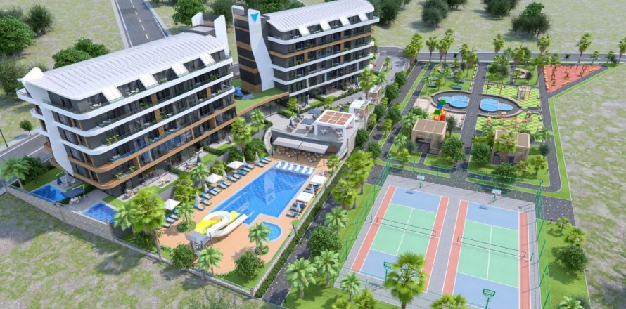 1+1 Apartment  in Alanya, Antalya, Turkey No. 53993