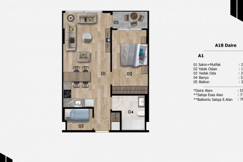 Apartment for sale  in Sisli, Istanbul, Turkey, 1 bedroom, 93m2, No. 51459 – photo 19