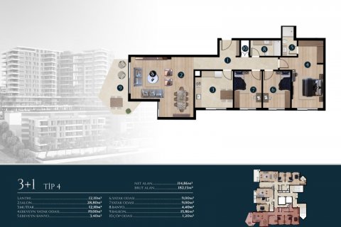 Apartment for sale  in Izmir, Turkey, 3 bedrooms, 144m2, No. 52435 – photo 27