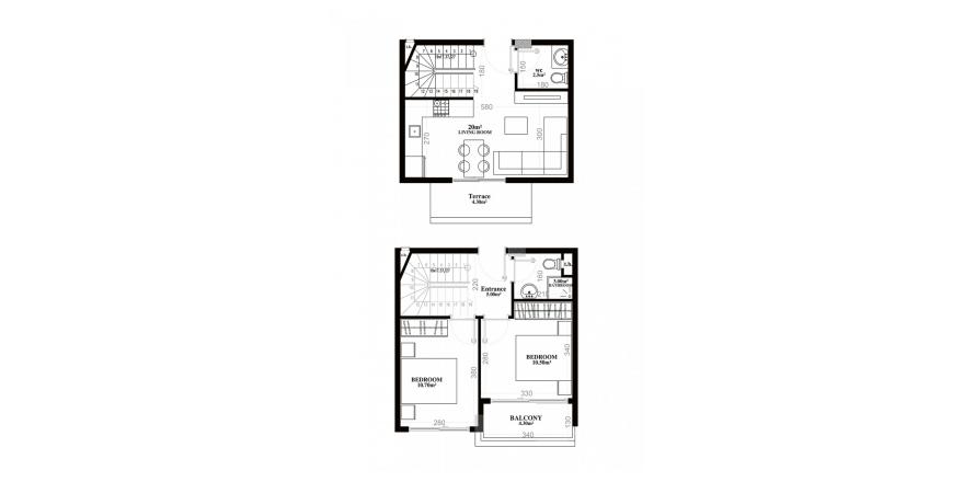 Floor plan «6», 2+1 in building «C» Yekta Blue V Residence