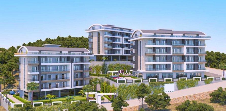 1+1 Apartment  in Oba, Antalya, Turkey No. 63849