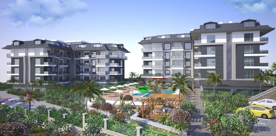 1+1 Apartment in Olive Resort, Oba, Antalya, Turkey No. 62795