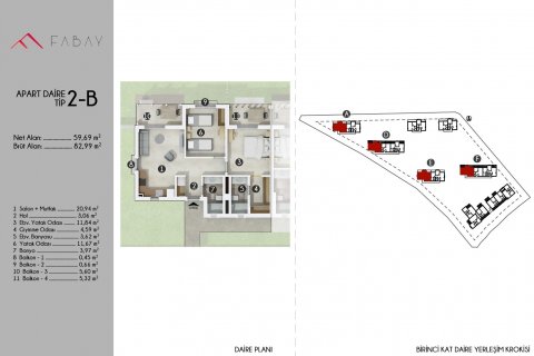 Apartment for sale  in Bodrum, Mugla, Turkey, 2 bedrooms, 90m2, No. 68004 – photo 18