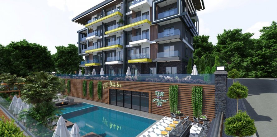 1+1 Apartment  in Alanya, Antalya, Turkey No. 77639