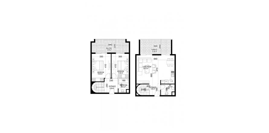 Floor plan «30», 2+1 in building «C» Yekta Kingdom Premium