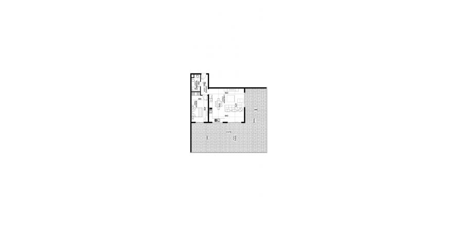 Floor plan «3», 1+1 in building «C» Yekta Kingdom Premium