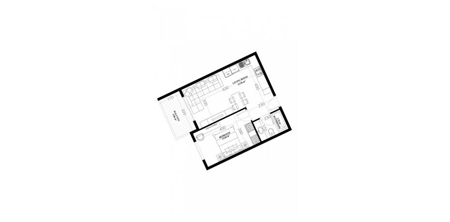 Floor plan «8», 1+1 in YEKTA ALARA CİTY Residence