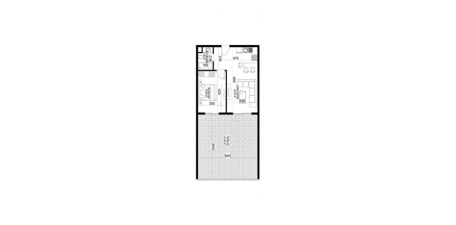 Floor plan «6», 1+1 in building «C» Yekta Kingdom Premium