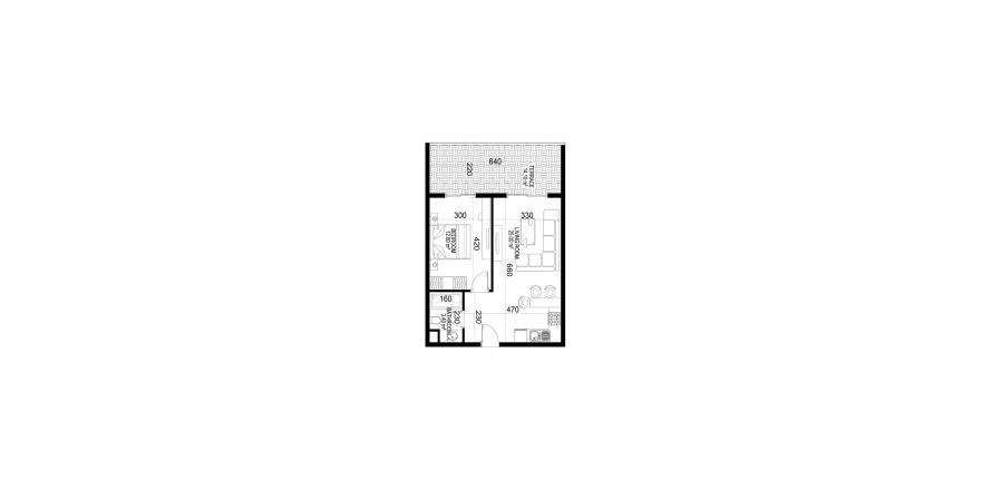 Floor plan «54», 1+1 in building «C» Yekta Kingdom Premium