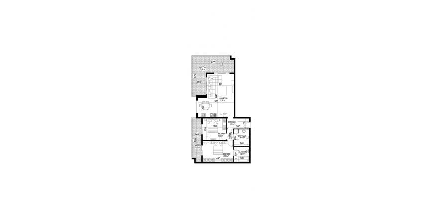 Floor plan «15», 2+1 in building «C» Yekta Kingdom Premium