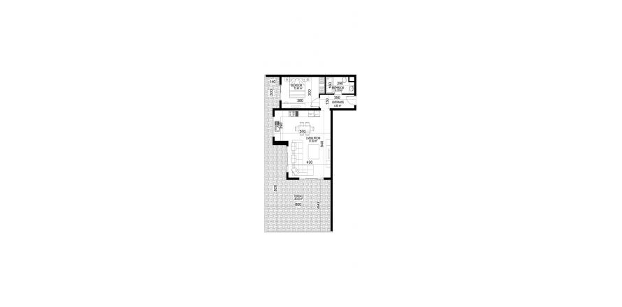 Floor plan «11», 1+1 in building «C» Yekta Kingdom Premium