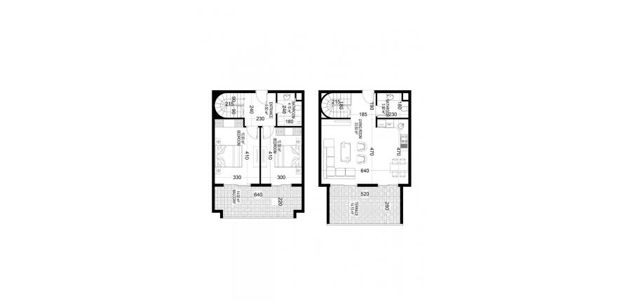 Floor plan «35», 2+1 in building «C» Yekta Kingdom Premium