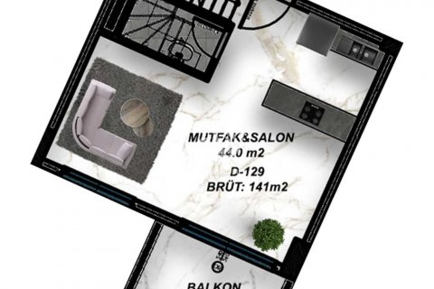 Apartment for sale  in Gazipasa, Antalya, Turkey, 1 bedroom, 60m2, No. 77692 – photo 30