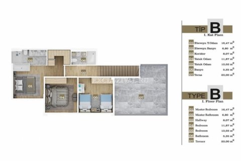 ویلا در  Bodrum ، امارات متحده عربی 3 خوابه ، 324 متر مربع.  شماره 9400 - 14