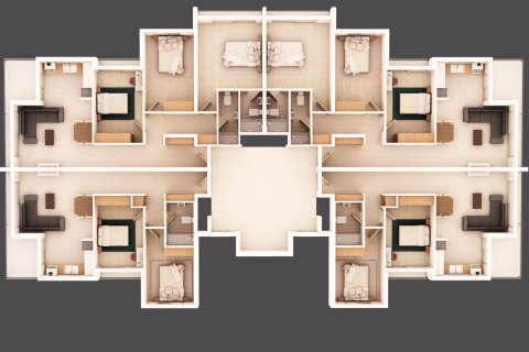 آپارتمان در  Alsancak ، امارات متحده عربی 80 متر مربع.  شماره 13102 - 4
