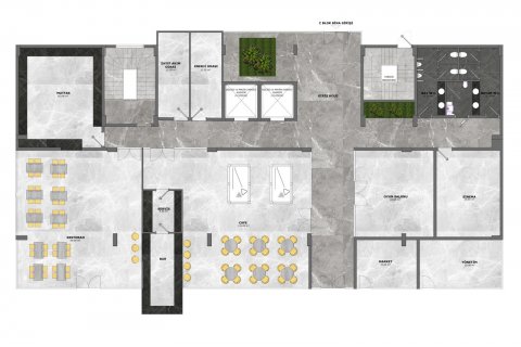 آپارتمان در  Avsallar ، امارات متحده عربی 1 خوابه ، 46 متر مربع.  شماره 23388 - 16