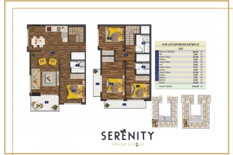 آپارتمان در  Alanya ، امارات متحده عربی 2 خوابه ، 98 متر مربع.  شماره 23151 - 21