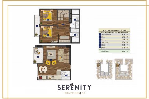 آپارتمان در  Alanya ، امارات متحده عربی 2 خوابه ، 98 متر مربع.  شماره 23151 - 22