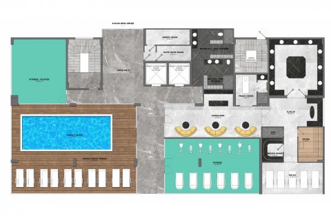 آپارتمان در  Avsallar ، امارات متحده عربی 1 خوابه ، 46 متر مربع.  شماره 23388 - 13