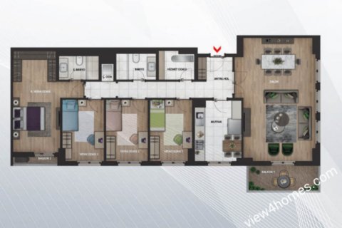 آپارتمان در  Istanbul ، امارات متحده عربی 2 خوابه ، 124 متر مربع.  شماره 30513 - 18