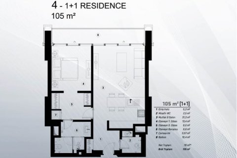 آپارتمان در  Istanbul ، امارات متحده عربی 69 متر مربع.  شماره 34155 - 13