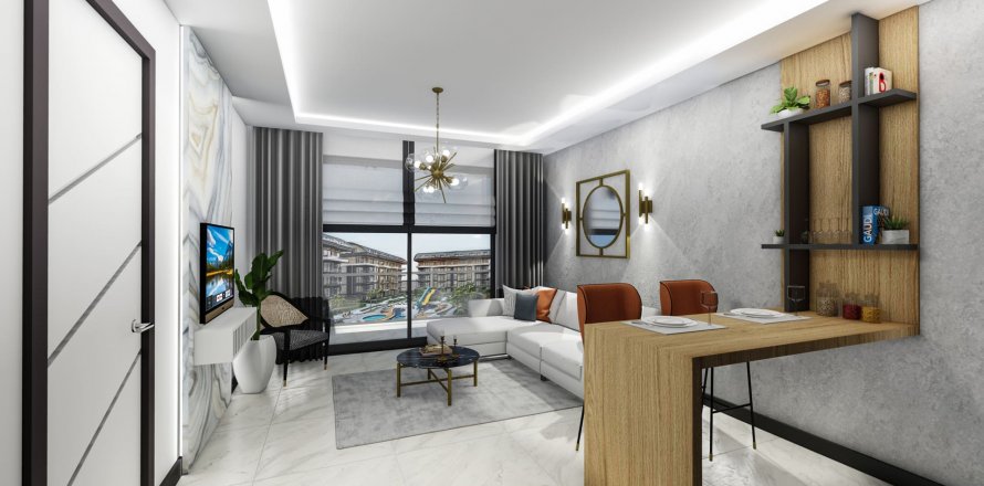 آپارتمان در در Kavi Dreams Oba ، امارات متحده عربی 2 خوابه ، 77 متر مربع.  شماره 36436