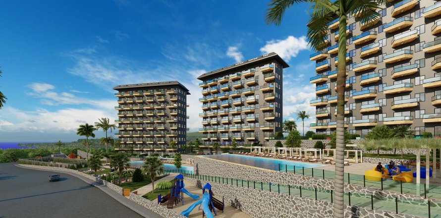 آپارتمان در در Konak Green Towers Alanya ، امارات متحده عربی 2 خوابه ، 80 متر مربع.  شماره 36297